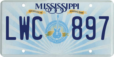 MS license plate LWC897
