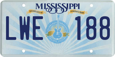 MS license plate LWE188