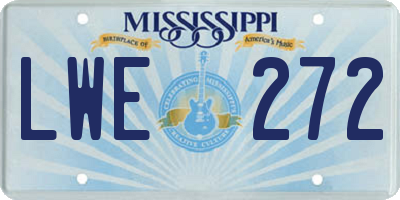 MS license plate LWE272