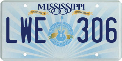 MS license plate LWE306