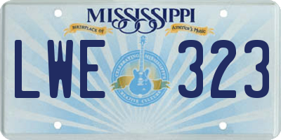 MS license plate LWE323
