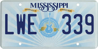 MS license plate LWE339