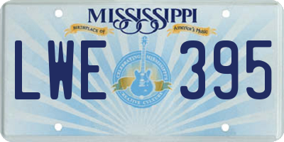 MS license plate LWE395