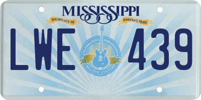 MS license plate LWE439
