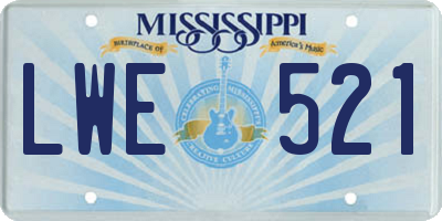 MS license plate LWE521