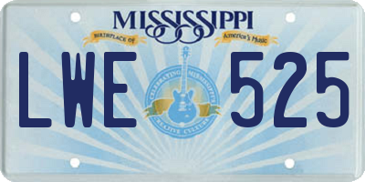 MS license plate LWE525