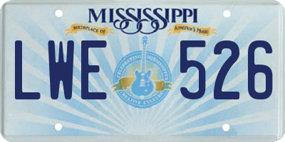 MS license plate LWE526