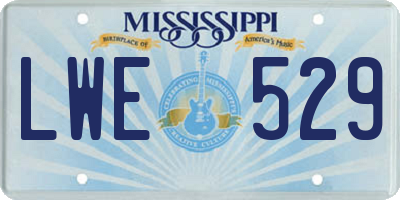 MS license plate LWE529