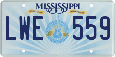MS license plate LWE559