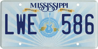 MS license plate LWE586