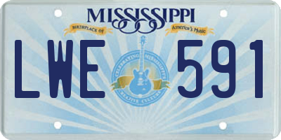 MS license plate LWE591
