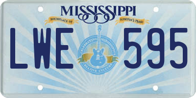 MS license plate LWE595