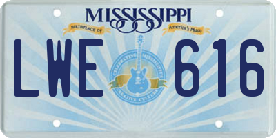 MS license plate LWE616