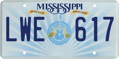 MS license plate LWE617