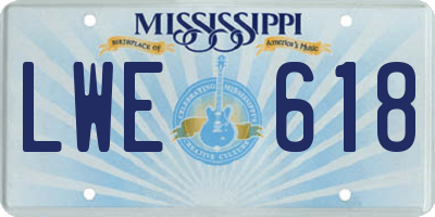 MS license plate LWE618