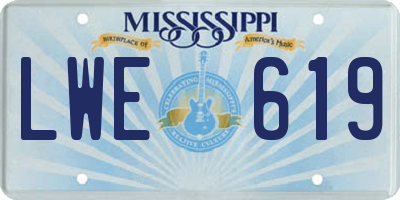 MS license plate LWE619