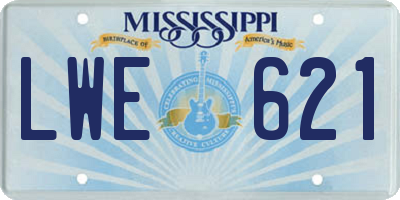 MS license plate LWE621