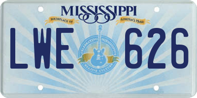 MS license plate LWE626