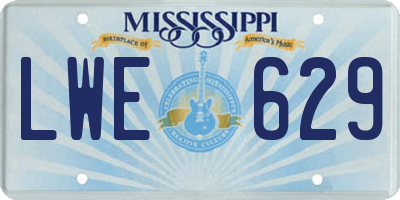 MS license plate LWE629