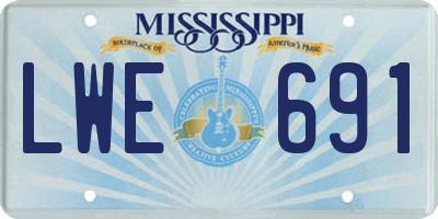 MS license plate LWE691