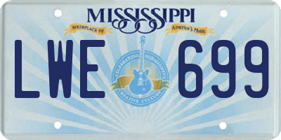 MS license plate LWE699