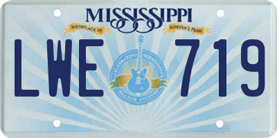 MS license plate LWE719