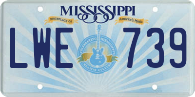 MS license plate LWE739