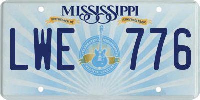 MS license plate LWE776
