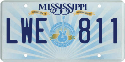 MS license plate LWE811
