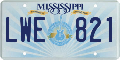 MS license plate LWE821