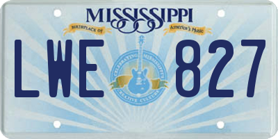 MS license plate LWE827