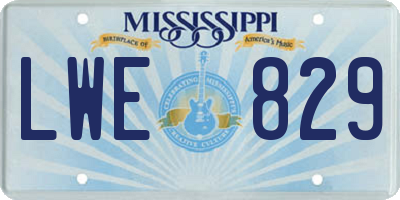 MS license plate LWE829