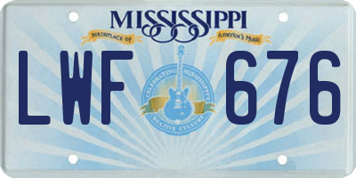 MS license plate LWF676