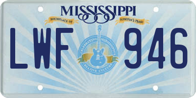 MS license plate LWF946