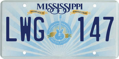 MS license plate LWG147