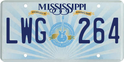 MS license plate LWG264