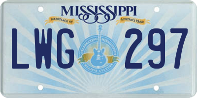 MS license plate LWG297