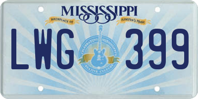 MS license plate LWG399