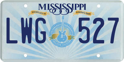 MS license plate LWG527
