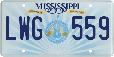MS license plate LWG559