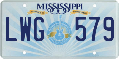 MS license plate LWG579