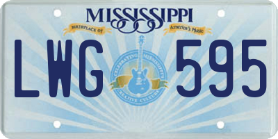MS license plate LWG595