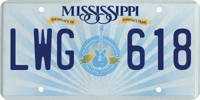 MS license plate LWG618