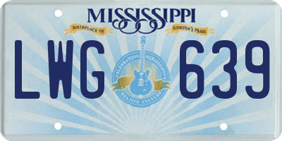 MS license plate LWG639
