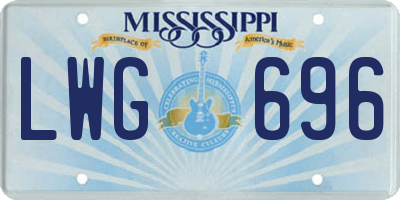 MS license plate LWG696