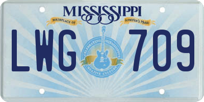 MS license plate LWG709