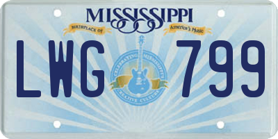 MS license plate LWG799