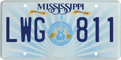 MS license plate LWG811