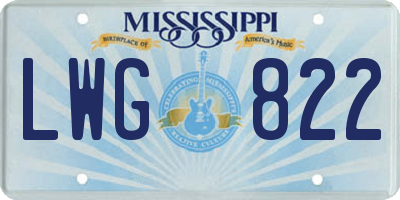 MS license plate LWG822