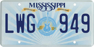 MS license plate LWG949
